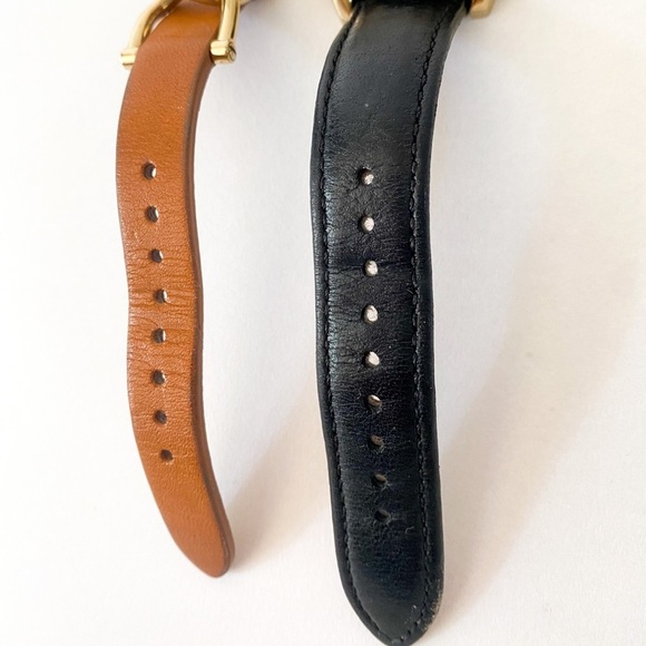 FOSSIL Genuine Leather Black Women’s watch extra brown Strap - Picture 2 of 8